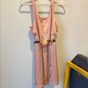 Elegant Pink Sleeveless Dress